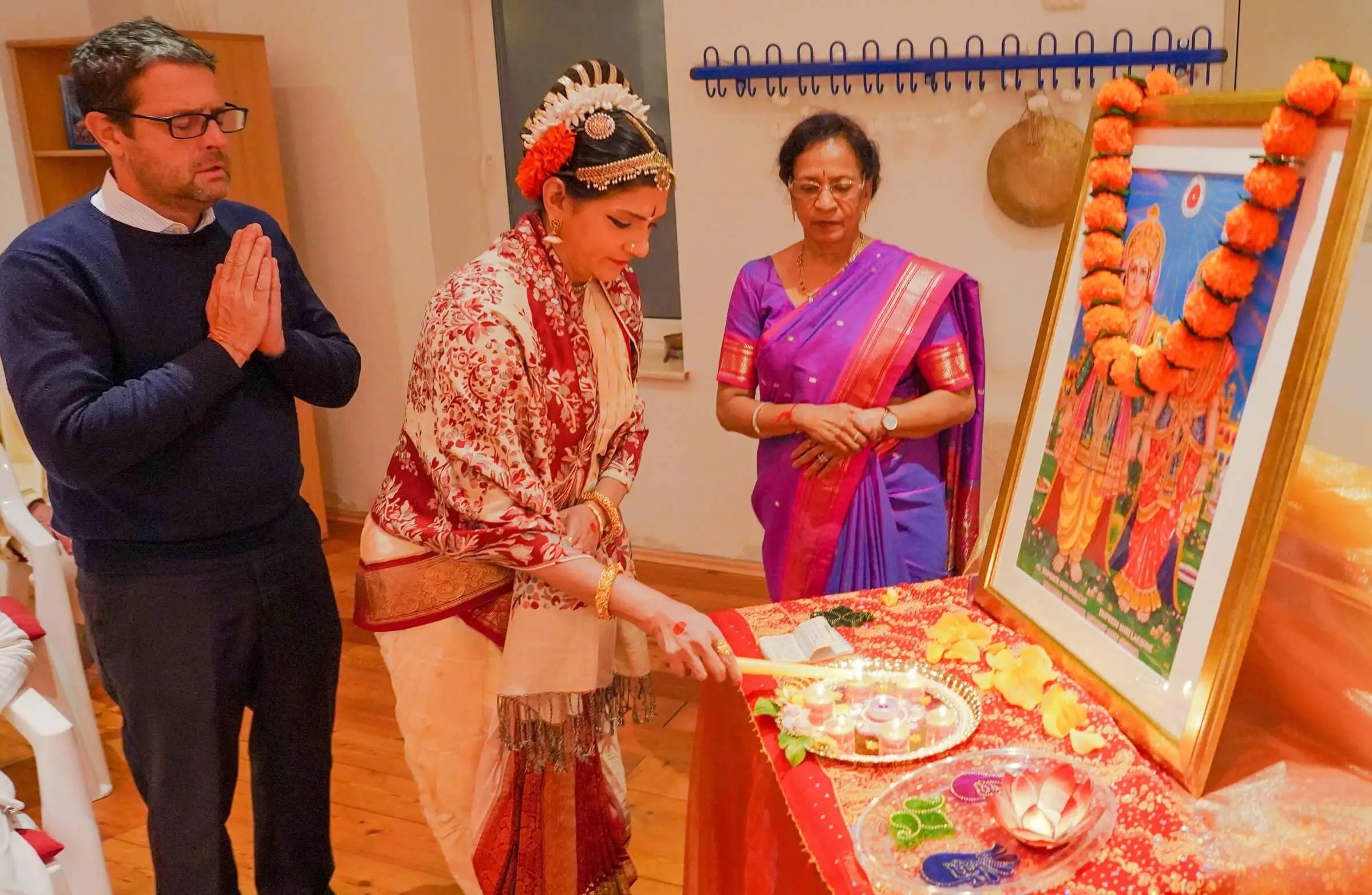 Lighting the lamp at HFE Diwali