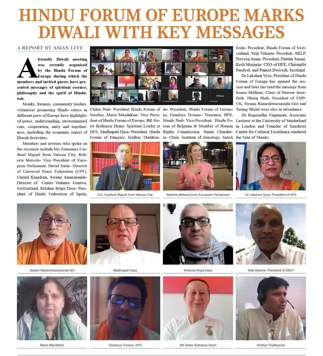 Online Diwali meeting in 2021